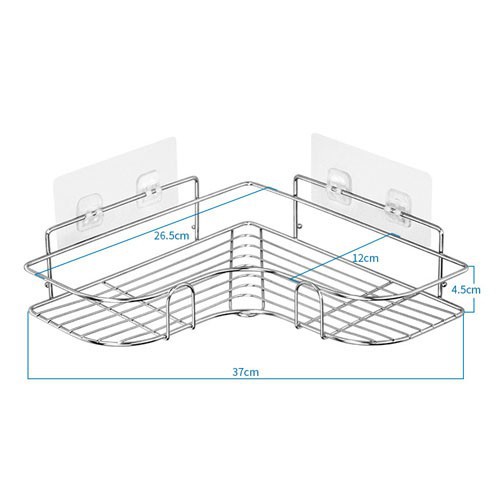 kệ nhà tắm , kệ góc dán tường bằng sắt bọc lớp nhựa chống gỉ kệ dùng đựng đồ nhà bếp đựng phụ kiện phòng học