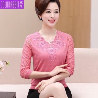 Áo len nữ trung niên cao cấp kiểu dáng sang trọng NP705