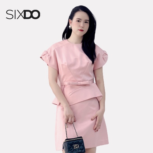Đầm đen nữ ngắn tay SIXDO