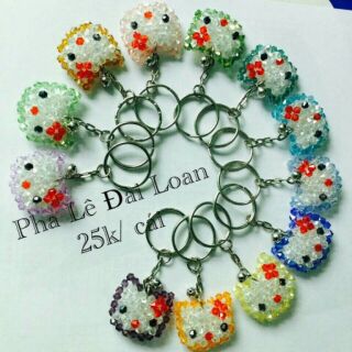 Móc khóa pha lê handmade quà tặng