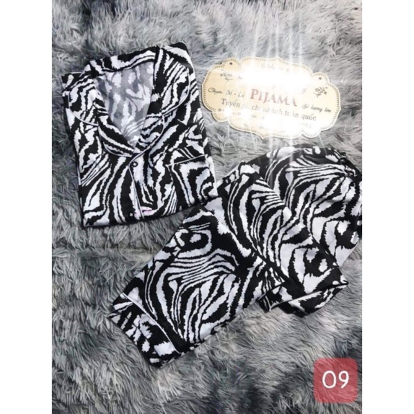 Bộ Pyjama cổ sen tay dài thu đông chất liệu Kate Thái cao cấp, hàng loại 1 mềm mại,, không xù nhiều mẫu