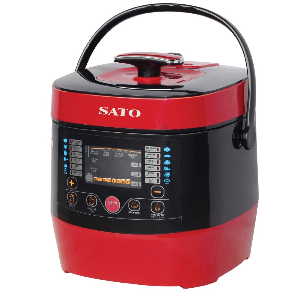 NỒI ÁP SUẤT ĐA NĂNG ĐIỆN TỬ SATO ST-607PC AN TOÀN,BỀN BỈ,CHÍNH HÃNG (BẢO HÀNH 12T)