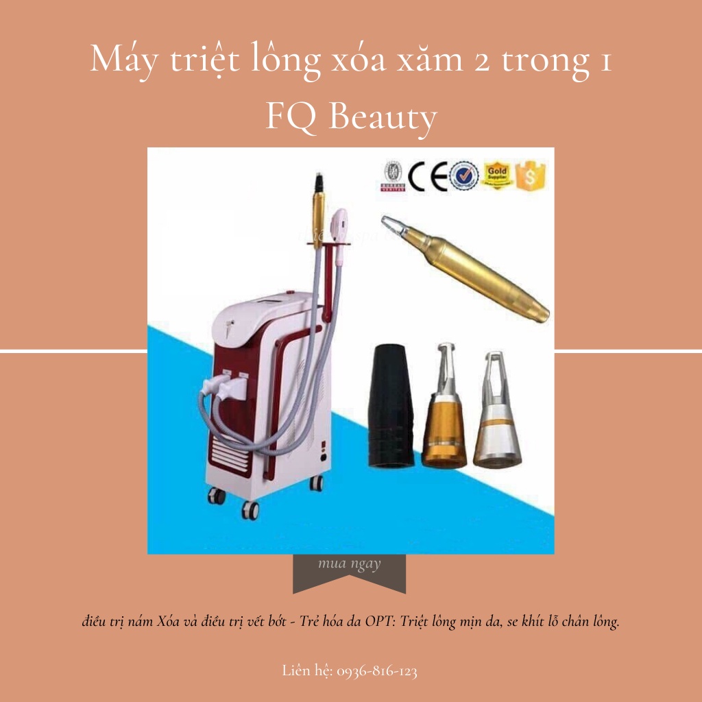 _sale_ Máy triệt lông xóa xăm 2 trong 1 FQ Beauty ở đâu rẻ hơn thietbispa68 hoàn tiền