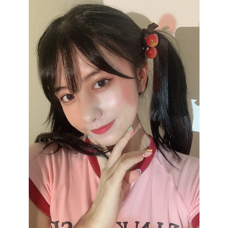 Buộc Tóc Dây Chun Hình Trái Cherry Siêu Xinh Xắn Cute Phô Mai Que