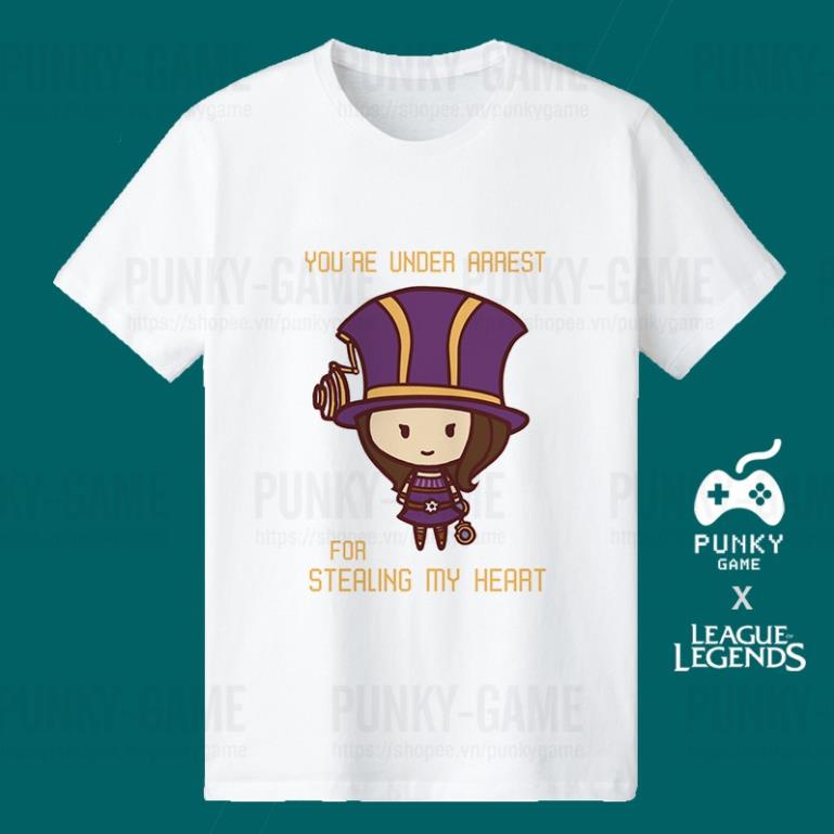 (SALE SỐC) Áo Liên Minh Huyền Thoại (LOL) CAITLYN Chibi ngắn tay