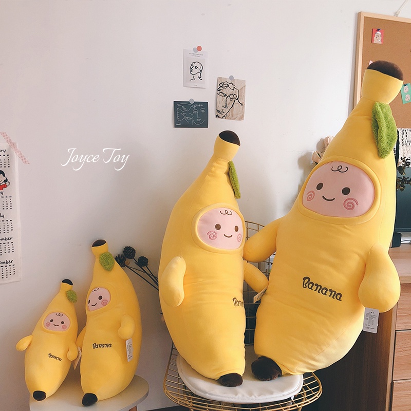 ✨120cm Cute Fruits Banana Plush Stuffed Toys Soft Banana Pillow Cushion for Home Bed Decor Funny Baby Kids Birthday Gifts