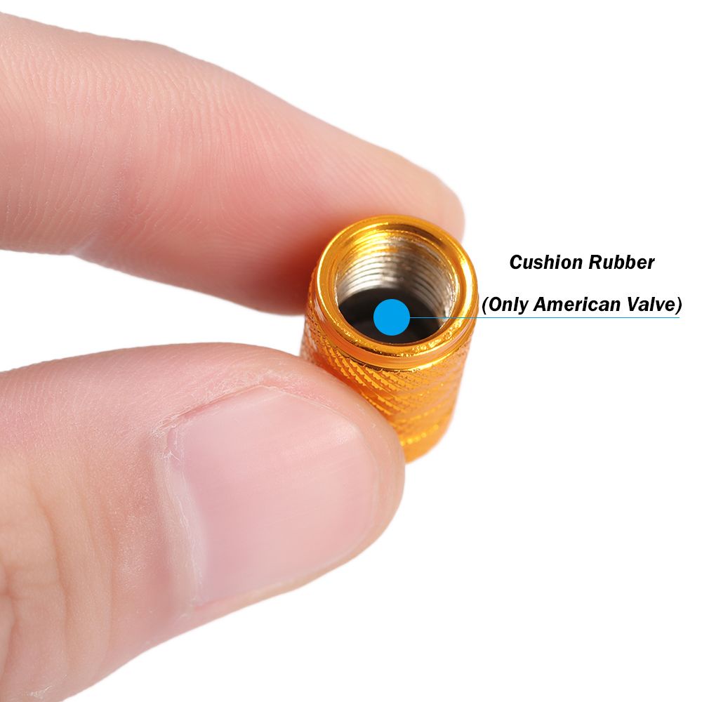 Aaron1 Bộ 4 Nắp Van Bánh Xe Đạp / Xe Hơi Bằng Hợp Kim Nhôm Chống Bụi Nhiều Màu