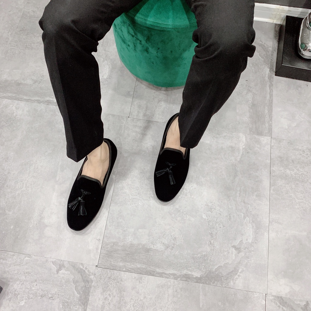 Giầy tây, giày da nam chất nhung cao cấp, kiểu dáng loafer : 101