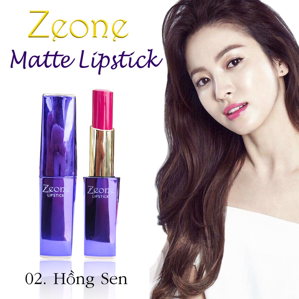 Son Zeone Tím Matte Lipstick - Màu 02 Hồng Sen