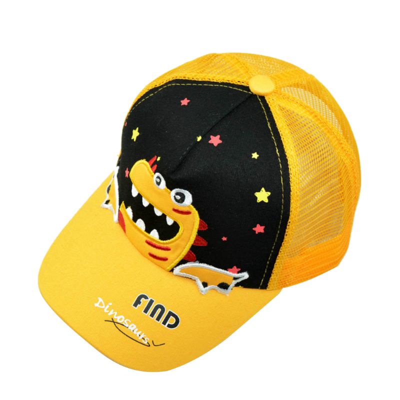 Mũ Lưỡi Trai Thêu Hình Khủng Long Phối Lưới Dễ Thương Tùy Chỉnh Thời Trang Mùa Hè Cho Bé