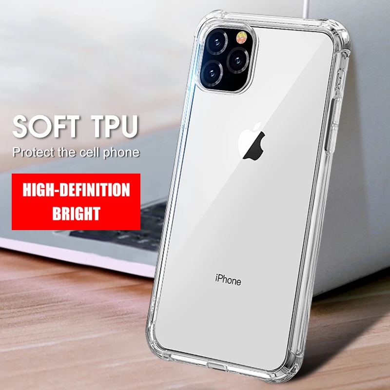 Shockproof Armor Clear Case For iPhone 12 Pro Max 11 pro Max / Transparent Phone Cases Airbag Cover | BigBuy360 - bigbuy360.vn