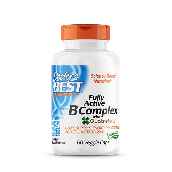 Viên uống Doctor's Best Fully Active B Complex with Quatrefolic (60 viên) nhập khẩu Mỹ - Gymstore