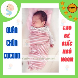 Quấn chũn cocoon cho bé sơ sinh giúp bé giảm giật mình, chính hãng co dãn 4 chiều