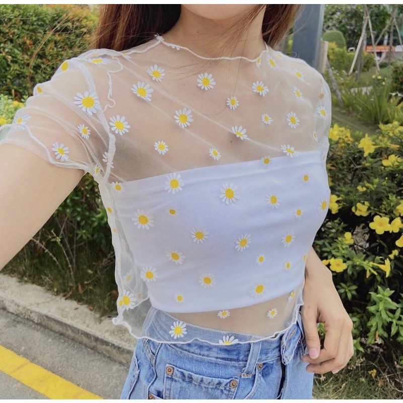 Áo Chiffon Hoa Cúc