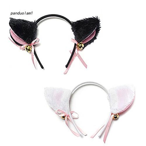 Cài tóc phối tai sói mèo và chuông mini dễ thương hóa trang