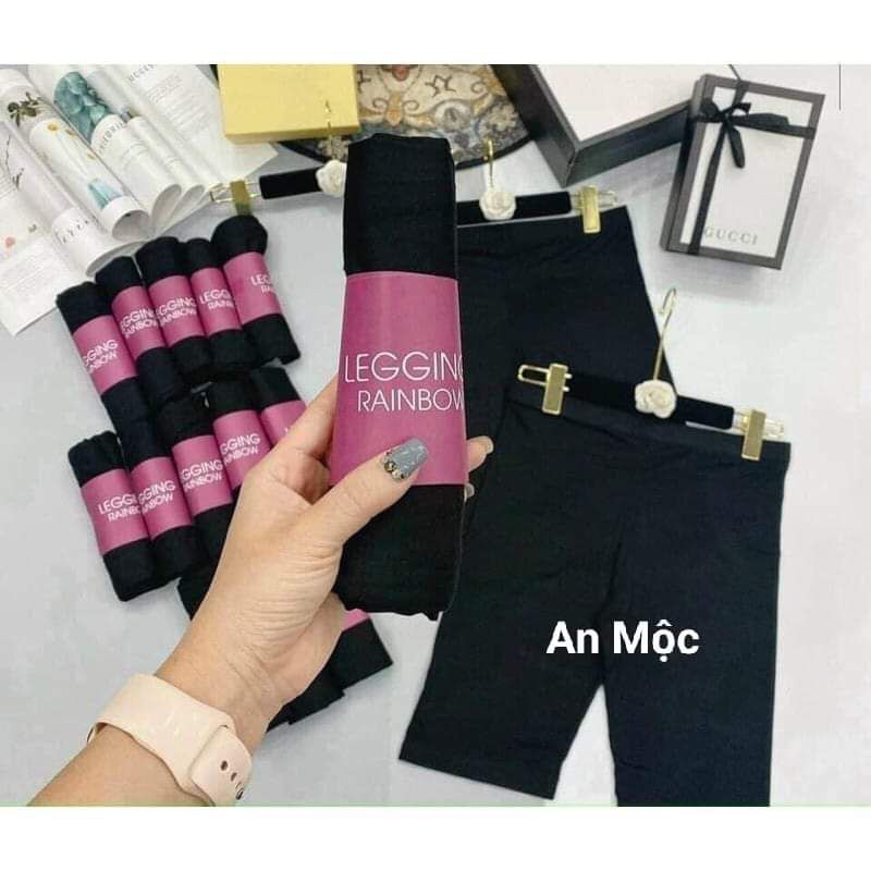 [ AN MỘC] Quần legging short đùi ôm vải cotton dẻo thun ôm hàng Thái