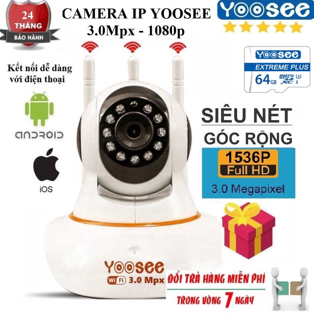 [HOT] CAMERA An Ninh Giám Sát Thông Minh Yoosee 3.0 - Tặng Kèm Thẻ nhớ 64GB