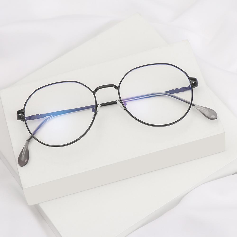 ESPO Mắt Kính Gọng Tròn Bằng Kim Loại Siêu Nhẹ Chống Tia Bức Xạ