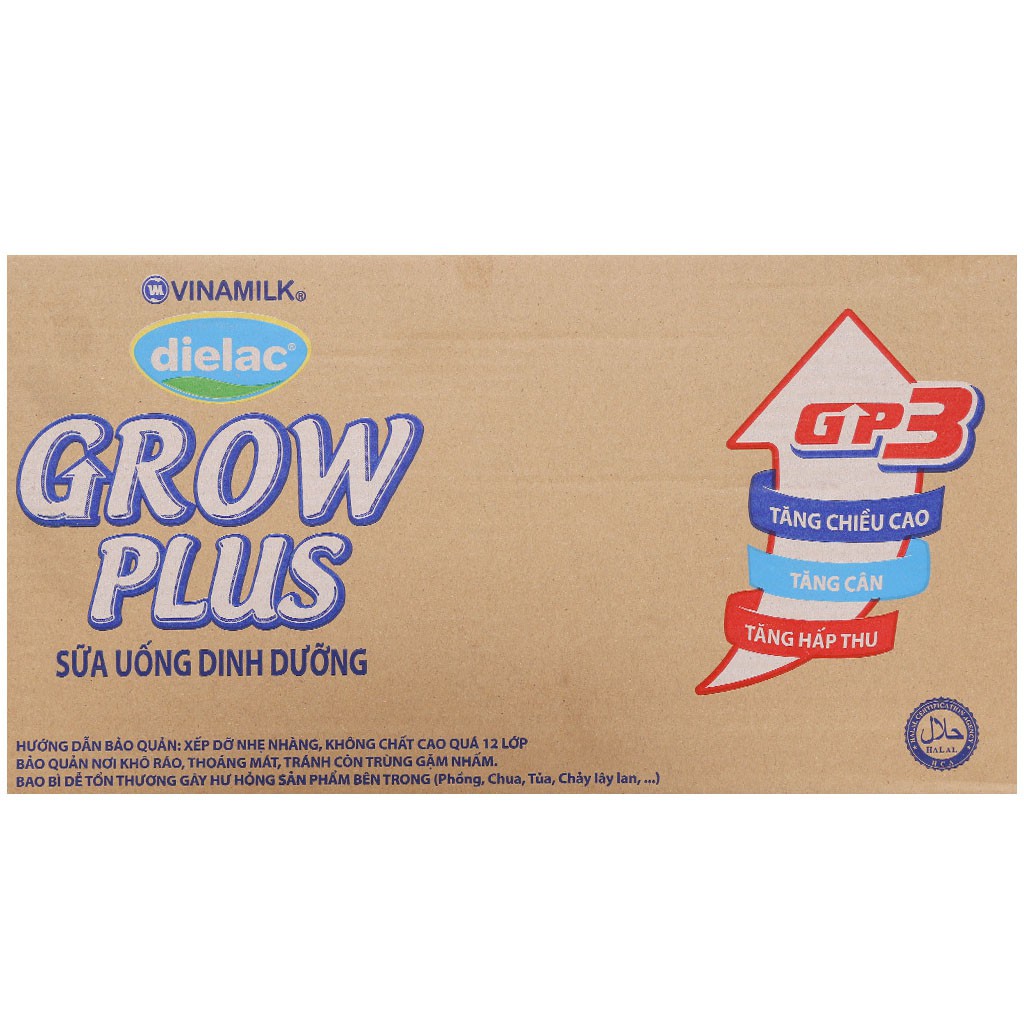 [CHÍNH HÃNG] Sữa Bột Pha Sẵn Vinamilk Dielac Grow Plus GP3 110ml (Thùng 48 hộp)