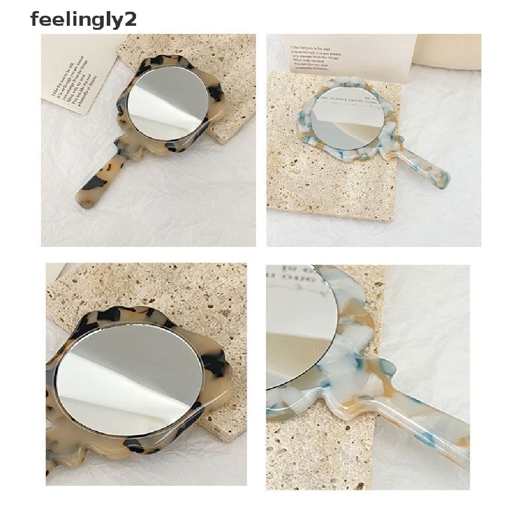 1 Tấm Gương Trang Điểm Acetate Cầm Tay Nhỏ Gọn Dành Cho Nữ