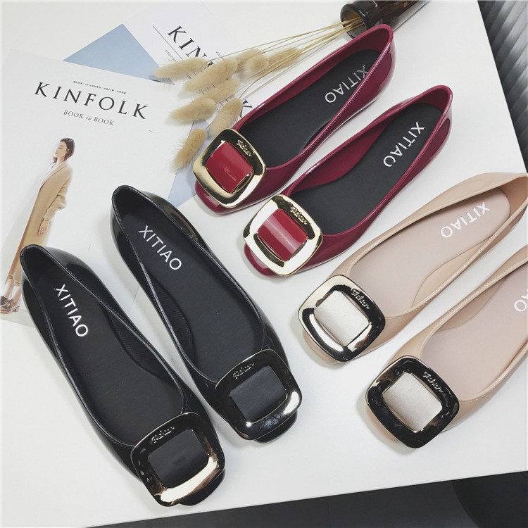 Giầy nhựa đi mưa Xitao nơ vuông