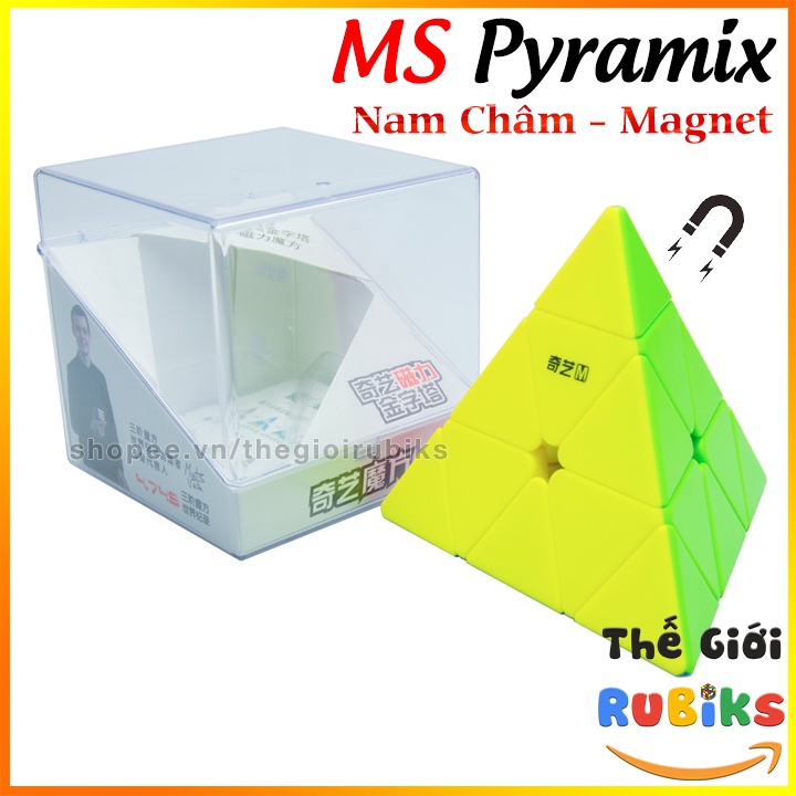 Rubik QiYi MS Pyraminx Magnetic Có Nam Châm. Khối Lập Phương Rubic Pyramid Tam Giác Đồ Chơi Thông Minh