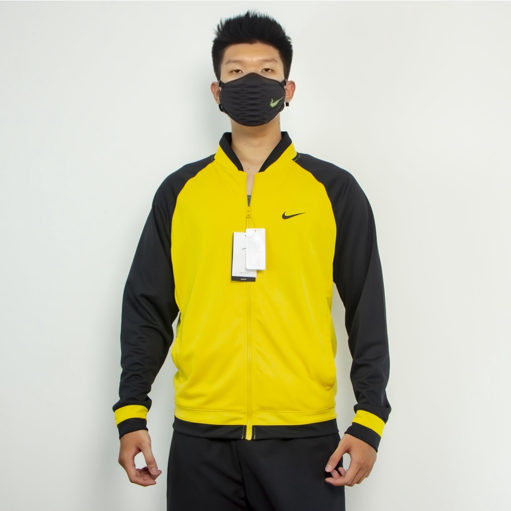 NIKE CHÍNH HÃNG - Áo khoác thể thao nam Nike Dri-FIT Men's Basketball Bomber Jacket Authentic - Yellow x Black