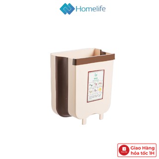Thùng rác gấp gọn thông minh treo cửa tủ nhà bếp, thùng rác gấp gọn cài cánh cửa tiện lợi đủ size