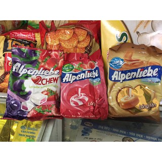 Kẹo Alpenliebe caramen sữa, Dâu Kem, Trái cây mềm Gói 40 Viên