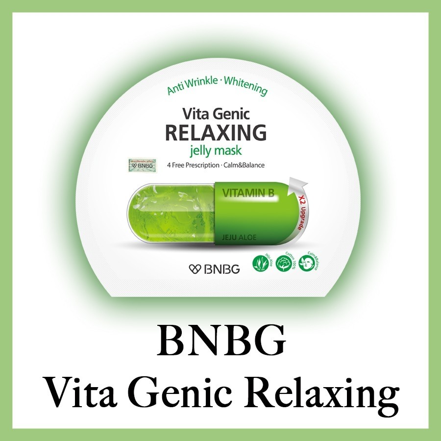 Combo 10 Mặt Nạ Thư Giản Và Phục Hồi Da BNBG Vita Genic Relaxing Jelly Mask (Vitamin B) 30ml x [10 BNBG X-LÁ]