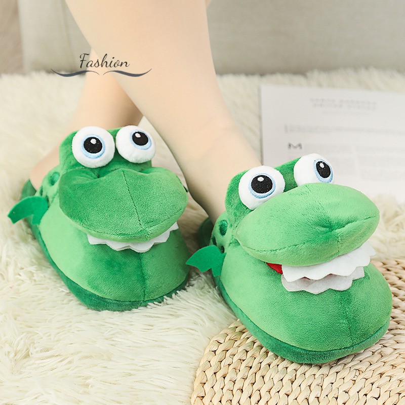 Dép Bông Mang Trong Nhà Hình Cá Sấu Độc Đáo