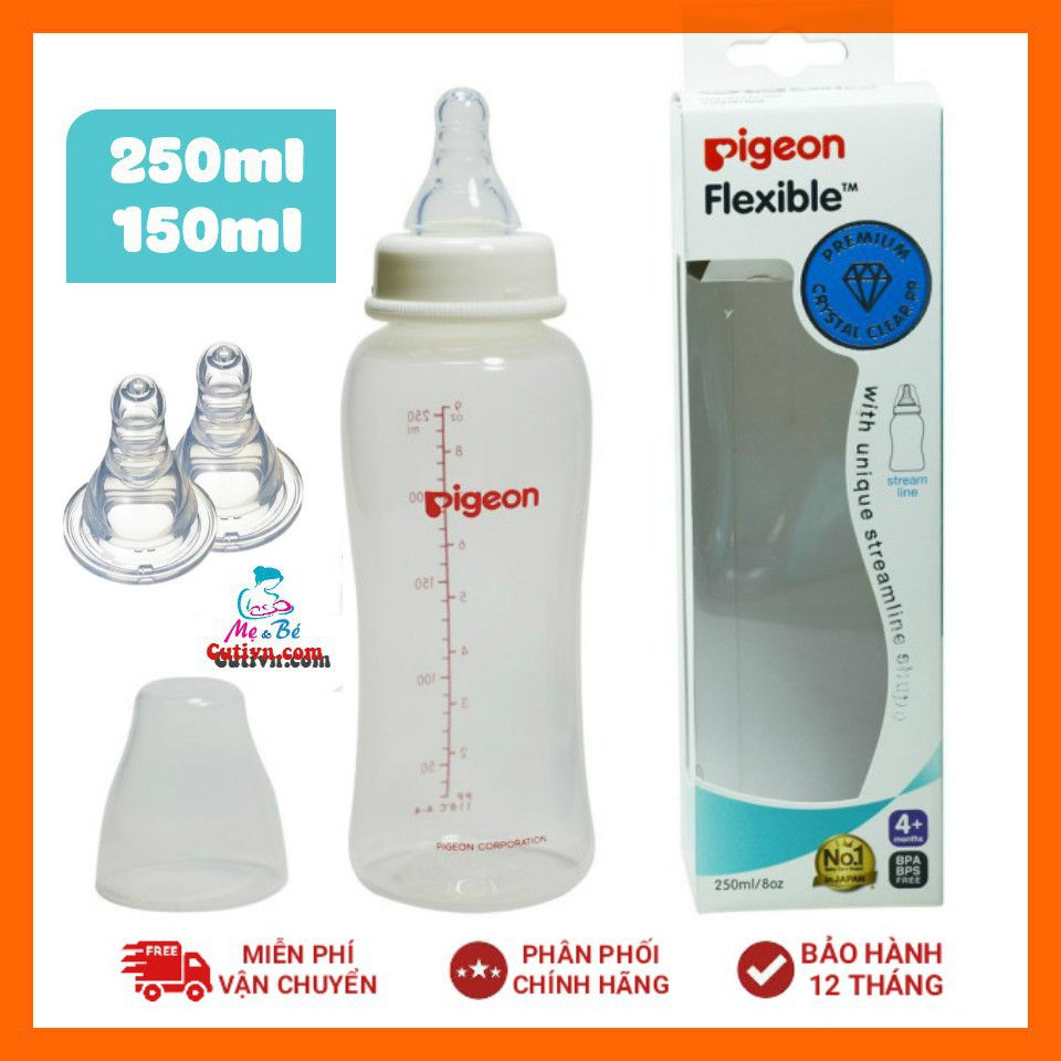 Núm ti cho bình Pigeon 250ml và 150ml