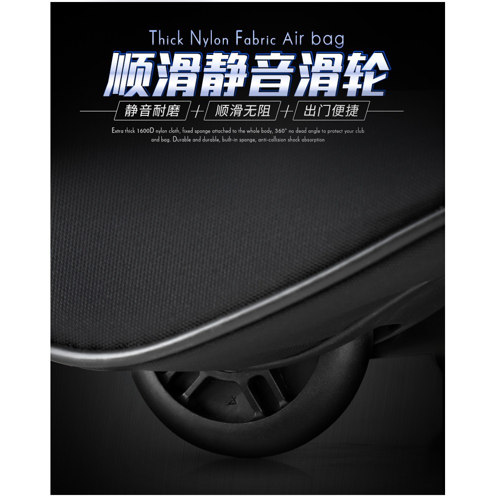 Túi golf hàng không, túi golf máy bay PGM HKG002 chính hãng, cover túi đựng gậy golf