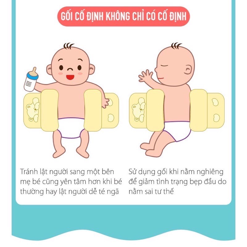 Gối Chặn Định Hình Đầu Xô Trần Bông Muslin Unbee Cho Bé Sơ Sinh, Chống Méo Đầu, Bẹp Đầu,Êm Ái Kèm Bông Bên Trong