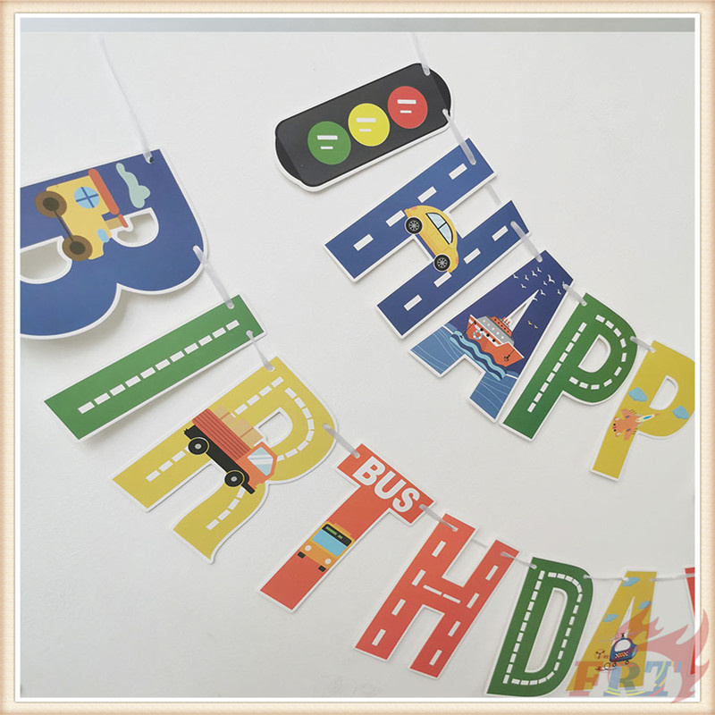 ♦ Trang Trí Tiệc - Banner / Bánh Topper ♦ Phụ Kiện Trang Trí Bánh Kem Sinh Nhật Hình Phương Tiện Giao Thông Dễ Thương