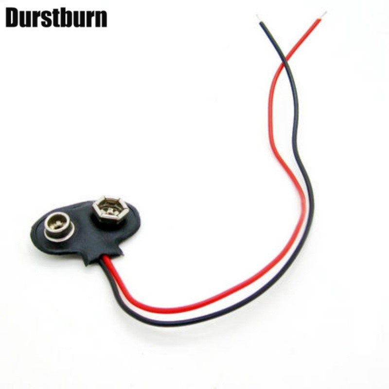 Set 10 Dây Cáp Kết Nối Pin 9V Chiều Dài 15cm