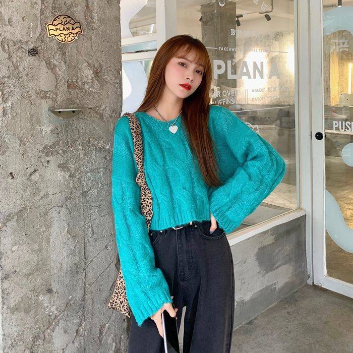 Áo Sweater Dệt Kim Dáng Rộng Thiết Kế Mới Thời Trang Dành Cho Mùa Thu