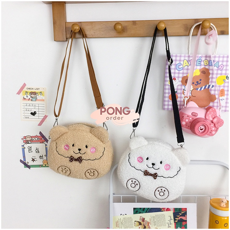 Túi đeo chéo nữ hình gấu bông siêu cute