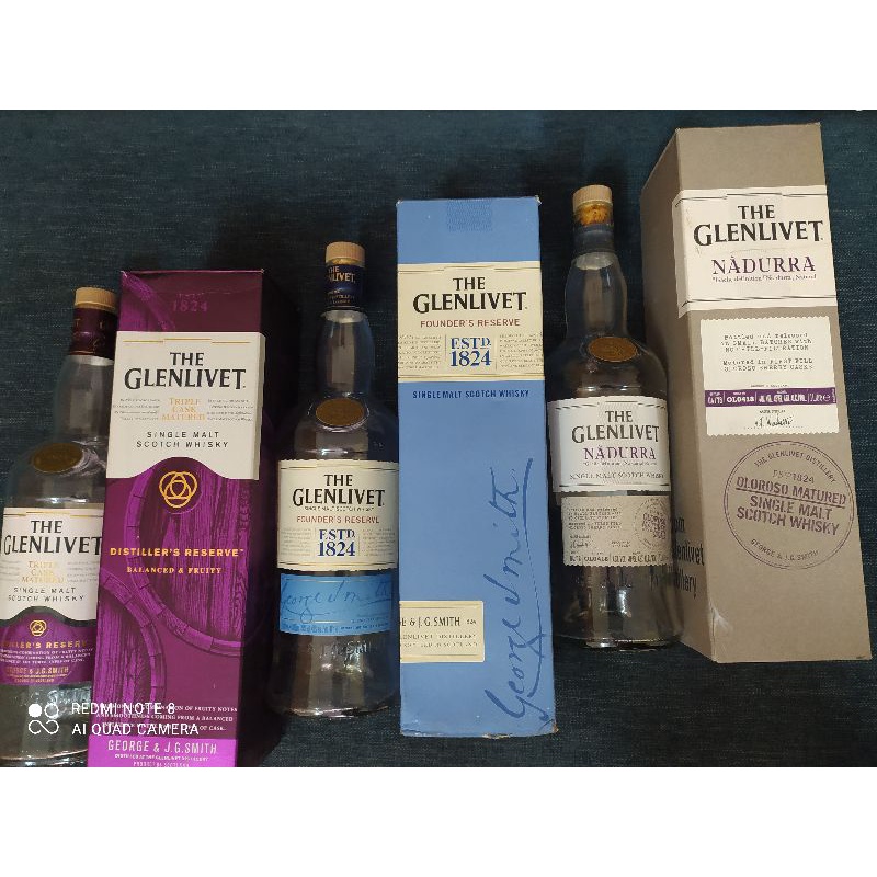 vỏ chai rượu ngoại GLENLIVET, dung tích 700ml