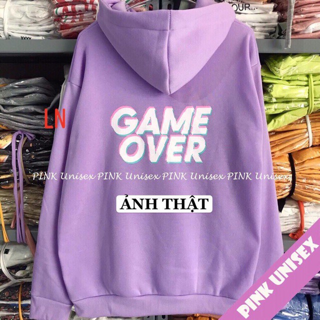 [FREESHIP ĐƠN TỪ 50K] Áo hoodie GAME OVER tím LNG1119