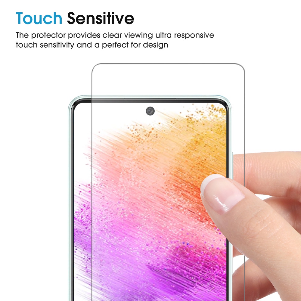 1 Kính Cường Lực 9H HD Chống Trầy Xước Chống Bám Vân Tay Cho Samsung A73