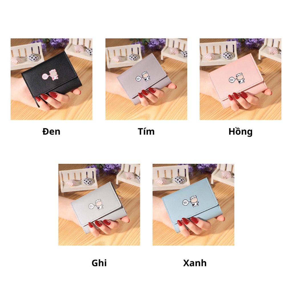 Ví nữ đẹp giá rẻ ngắn cầm tay mini nhỏ gọn dễ thương cute nhiều ngăn bỏ túi thời trang cao cấp VN33