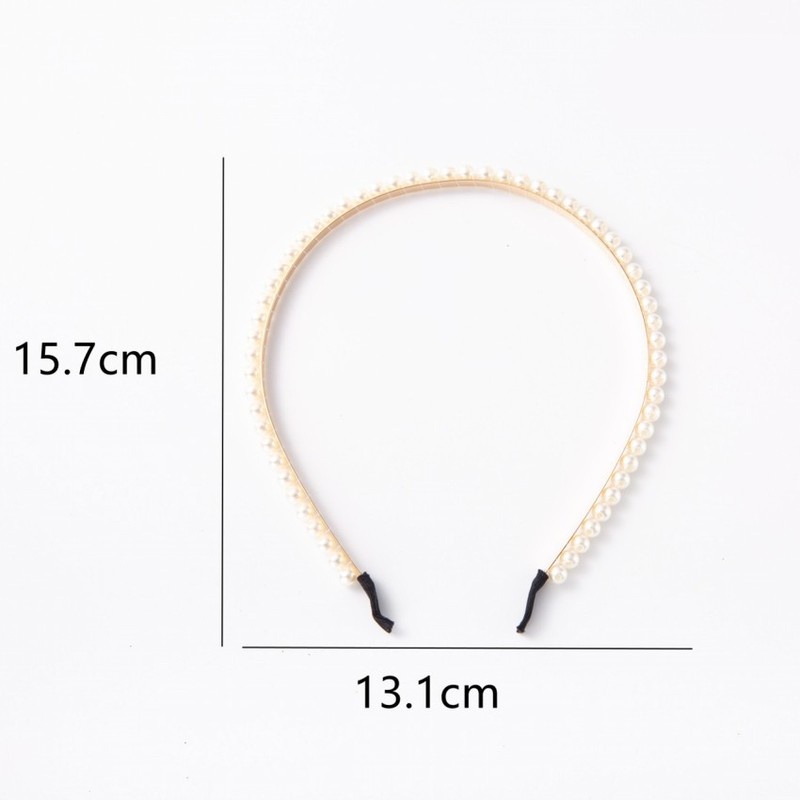 Băng Đô Cài Tóc Bằng Nhựa Resin Thắt Nút Đính Ngọc Trai Phong Cách Âu Mỹ Thanh Lịch Cho Cô Dâu
