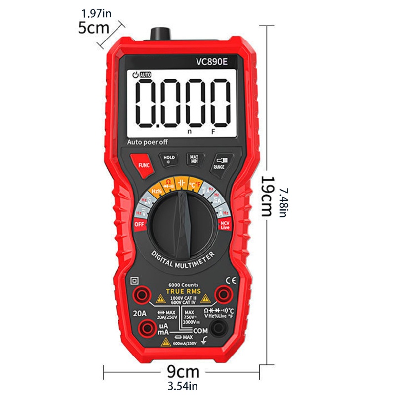 Vôn Kế Kỹ Thuật Số Cho w / H-D Backlight AC / for DC