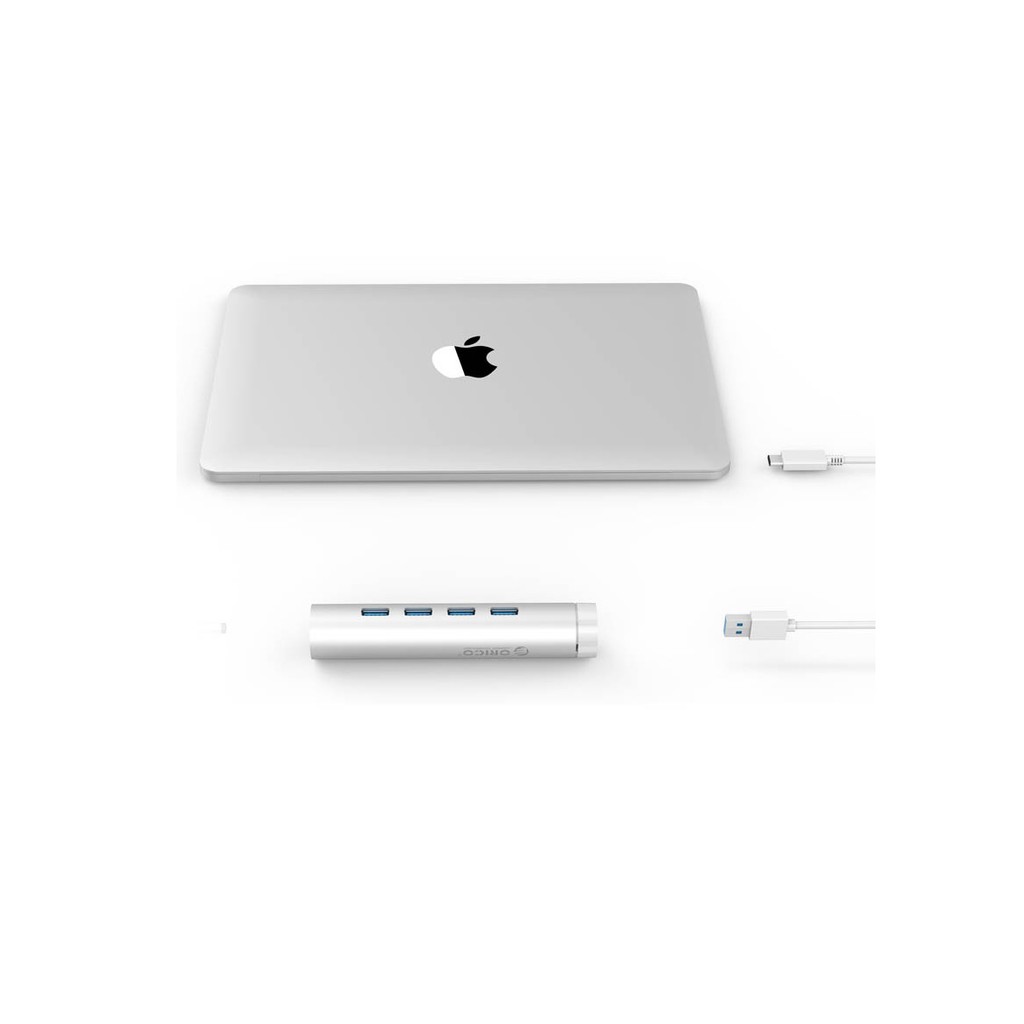 [Mã 151ELSALE hoàn 7% đơn 300K] Bộ chia USB HUB Orico ARH4-U3-SV - Viscom phân phối