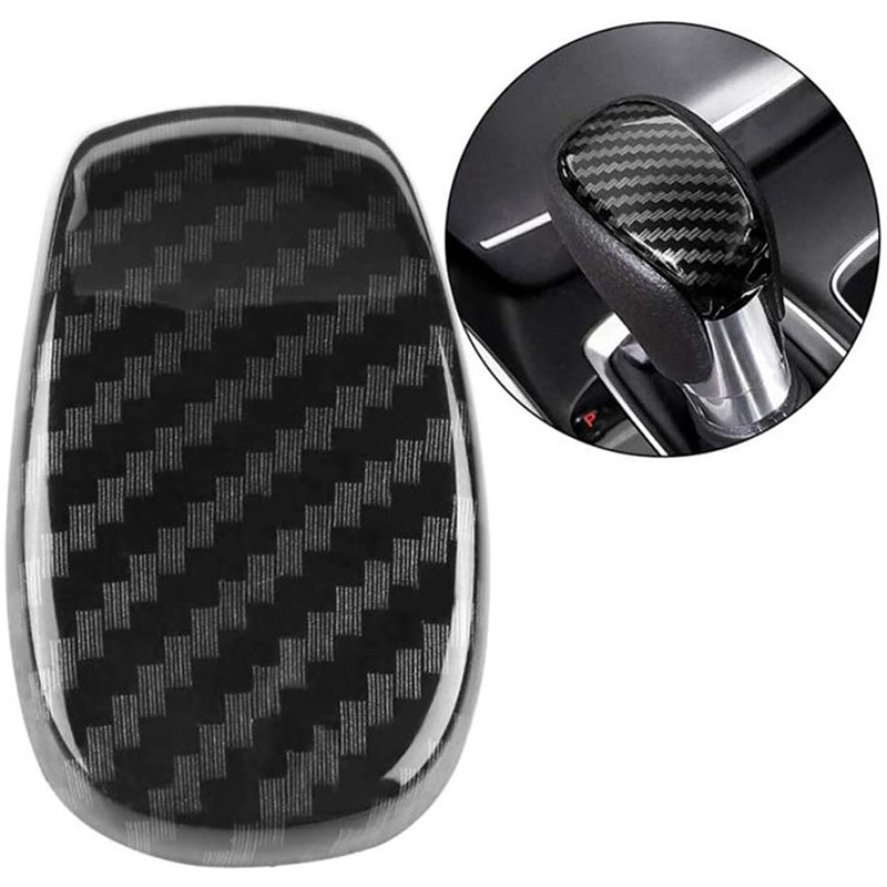 ABS Carbon Fiber Interior Trim Steering Wheel Gear Shift Knob