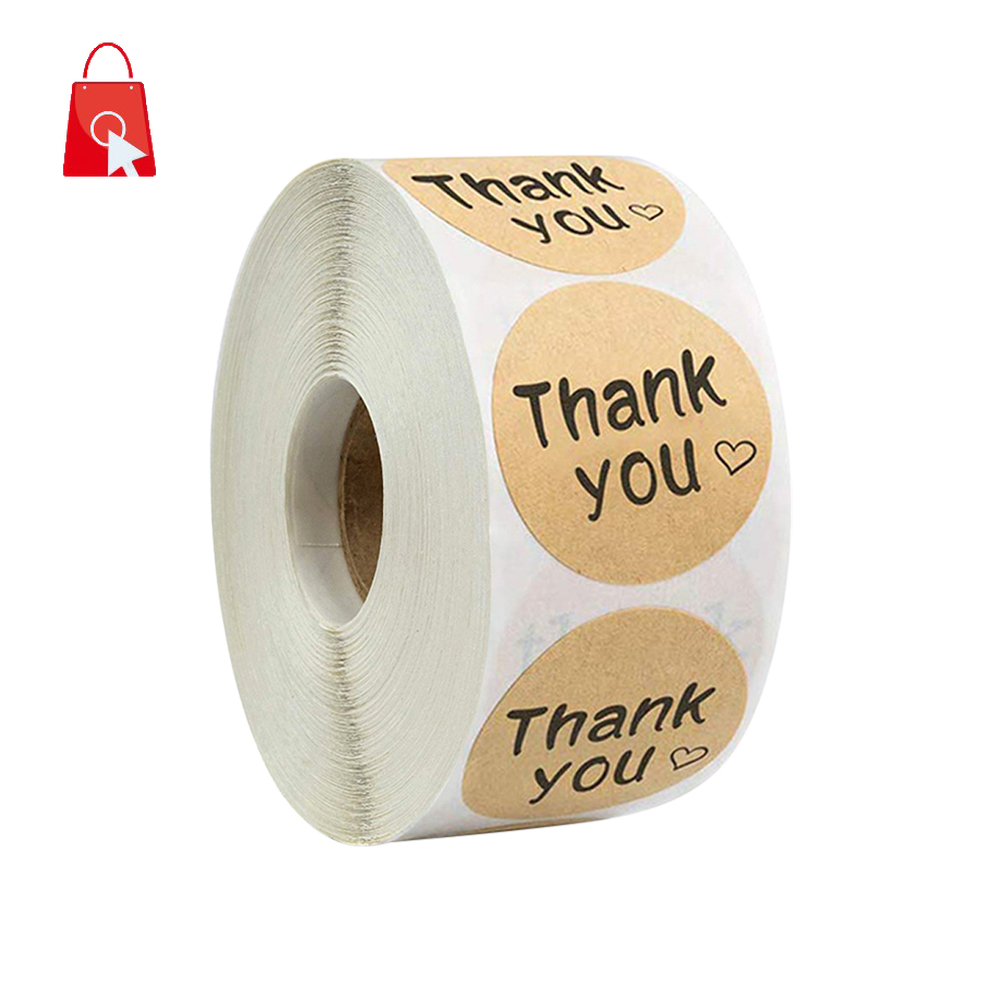 500 Nhãn Dán Tròn In Chữ Thank You JP1