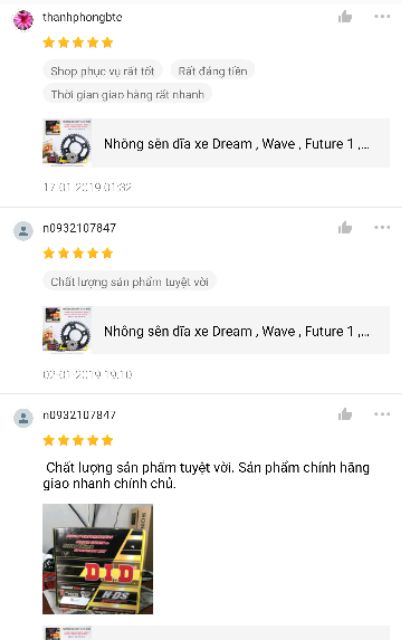 Nhông sên dĩa xe Dream , Wave , Future 1 , RS TQ , Neo TQ sên 10 ly DID