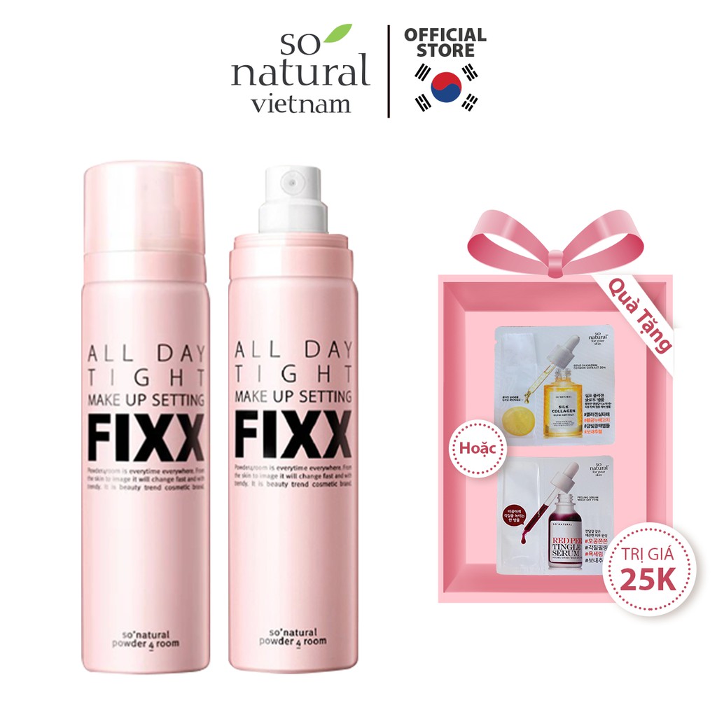 Mua 1 Tăng 1 Sét Xịt Nền Trang Điểm So Natural All Day Tight Make Up Setting Fixx 75ml