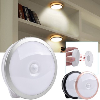 6 đèn ngủ LED tròn từ tính cảm biển chuyển động